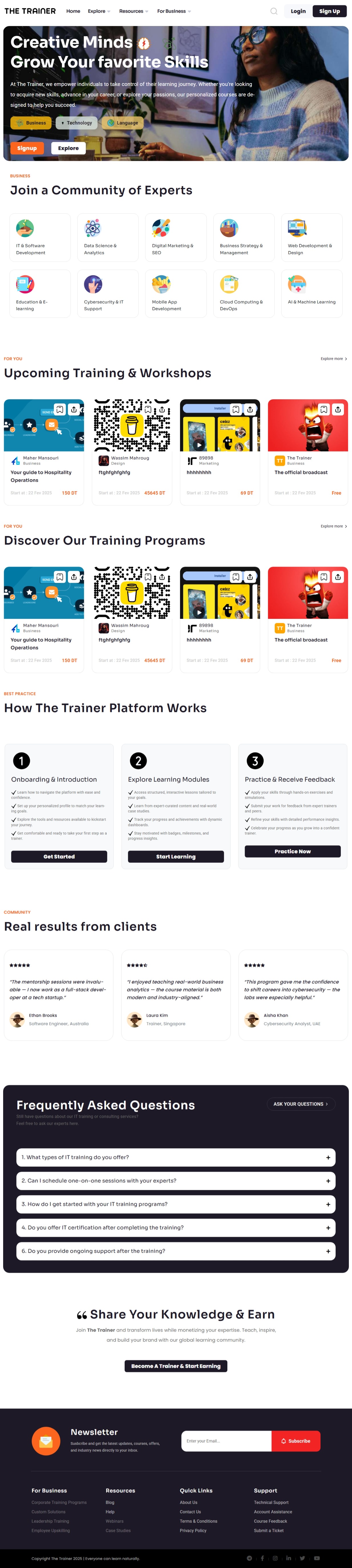 The Trainer - Personalized fitness coaching & education platform